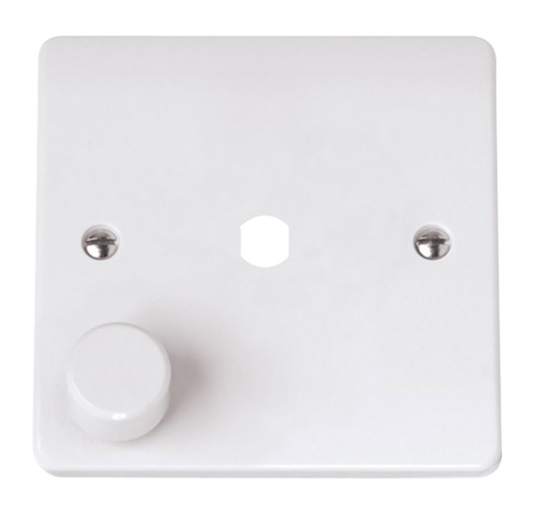 Dimmer Mounting Plate & Knob 650W Max, 1 Gang