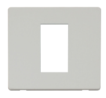 Front Plate 1 Gang 1 Media Module Polar White