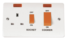 Click Mode Cooker Switch + 13a Switched Socket With Neon