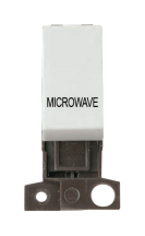 Click MiniGrid 13a 10ax Double Pole 'Microwave' Switch Module - White