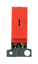 Click MiniGrid 13a Resistive Double Pole Keyswitch Module - Red