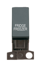 Click MiniGrid 13a 10ax Double Pole 'Fridge Freezer' Switch Module - Black