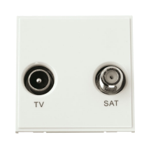 Click New Media Diplexed TV Satalite Module - White