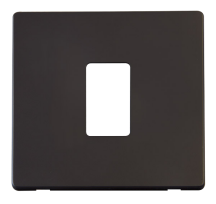 Front Plate 1 Gang 1 Aperture Black