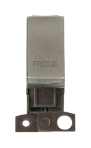 Click MiniGrid 13a 10ax Double Pole 'Fridge' Switch Module - Stainless Steel