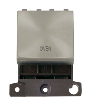 Click MiniGrid 20a Double Pole 'Oven' Switch Module - Satin Chrome