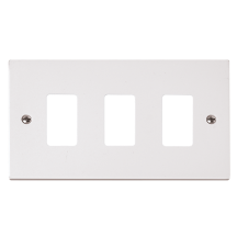 Polar White 3 Gang GridPro Frontplate