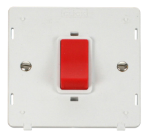 Switch Interior 1 Gang DP 45A Polar White