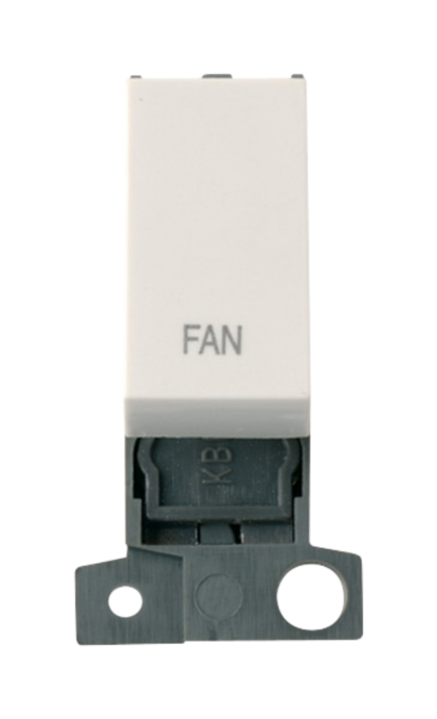 Switch Module 13A Resistive Double Pole Polar White "Fan"