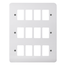 Scolmore Click Gridpro Mode 12 Gang Front Plate White