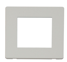 Front Plate 1 Gang 2 Media Module Polar White