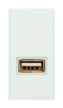 Click New Media USB-A 2a Throughput Module With Fly Lead - White