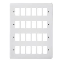 Scolmore Click Gridpro Mode 24 Gang Front Plate White