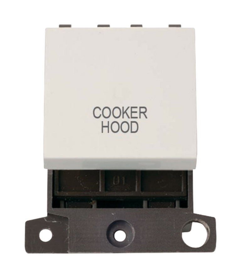 Switch Module 20A Double Width Polar White "Cooker Hood"