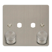 2G DIMMER PLATE + KNOBS