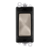 Black Frame Brushed Stainless Switch 20AX 2 Way Module