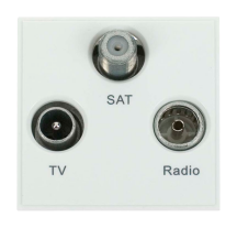 Click New Media Diplexed TV Radio Satalite Module - White