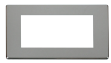 Front Plate 2 Gang 4 Media Module Chrome