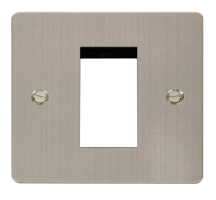 Scolmore Click Define 1 Gang 1 Euro Module Front Plate Stainless Steel