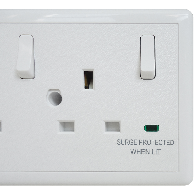 Socket Converter 4 Gang White