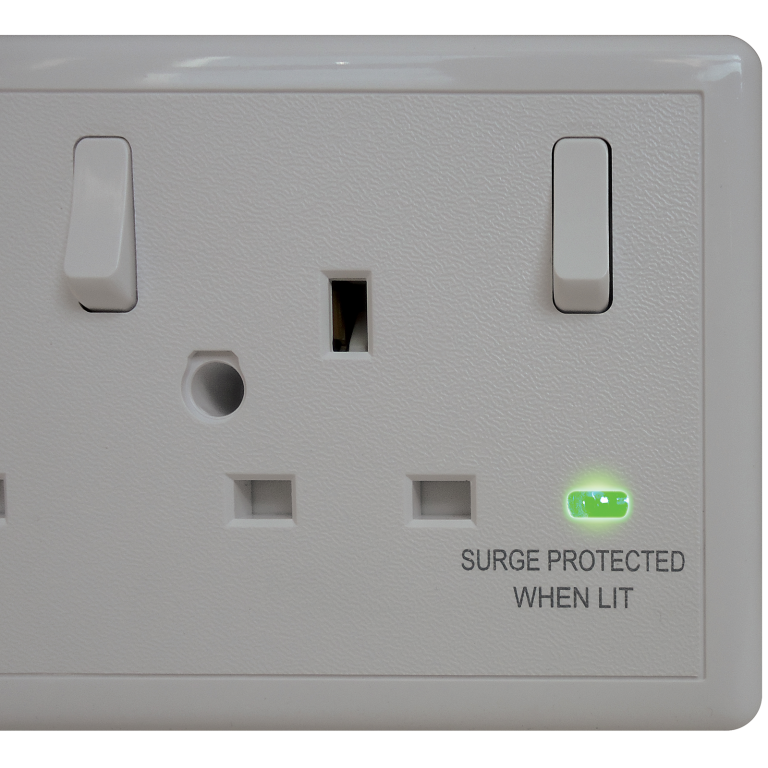 Socket Converter 4 Gang White