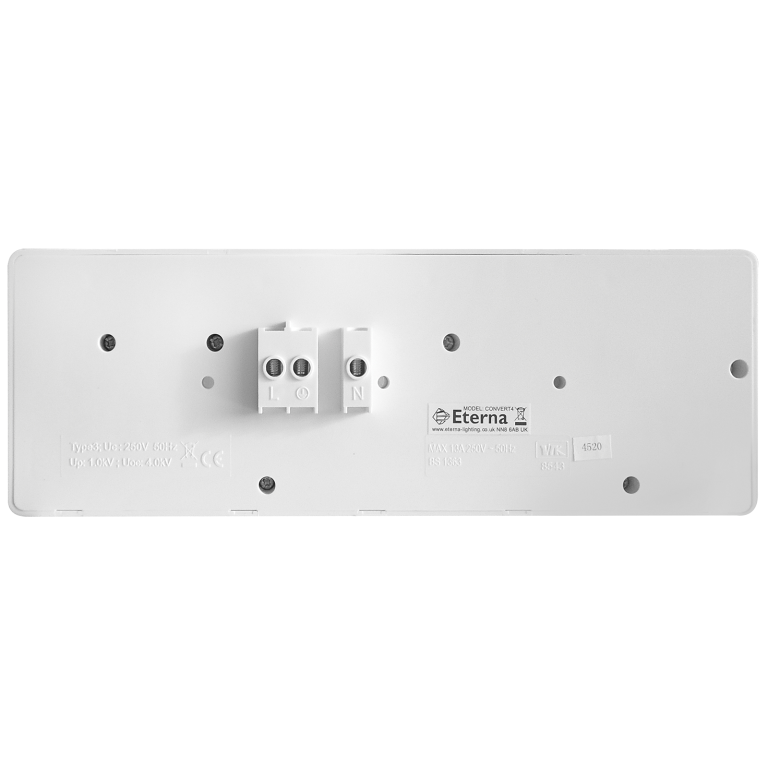 Socket Converter 4 Gang White