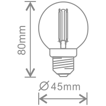 KOSNIC KFLM04GLF E27-CLR