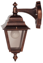 Ansell Nizza 60w IP44 Four Sided Lantern Top Arm - Black