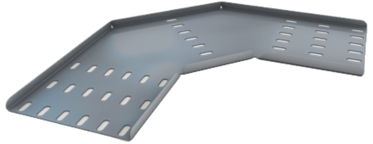 Unitrunk Pre-Galvanised Light Duty 90 deg Flat Bend 75mm 3"