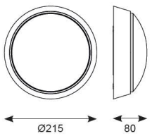 Ansell Helder 12w LED Circular PIR Bulkhead CCT - White