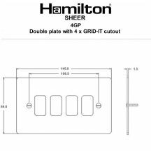 Sheer Grid-IT Black Nickel 4G Grid Fix Aperture Plate With Grid