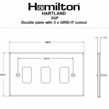 Hartland Grid-IT Satin Steel 3G Grid Fix Aperture Plate With Grid