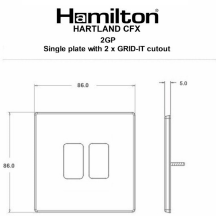 Hartland CFX Grid-IT Black Nickel 2G Grid Fix Aperture Plate With Grid