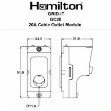 Grid-IT 20A Cable Module Black