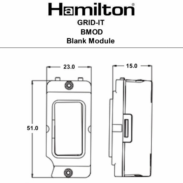 Hamln IBMODBC-W Blank Module Insert