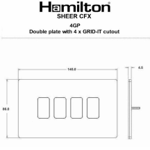 Sheer CFX Grid-IT Black Nickel 4G Grid Fix Aperture Plate With Grid