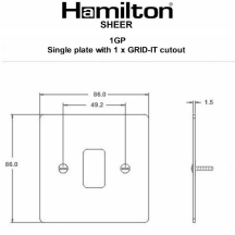 Sheer Grid-IT Black Nickel 1G Grid Fix Aperture Plate With Grid