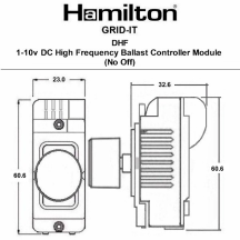 Grid-IT 1-10v DC High Frequency Ballast Controller Module (No Off) White/White