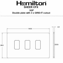 Sheer CFX Grid-IT Bright Chrome 3G Grid Fix Aperture Plate With Grid