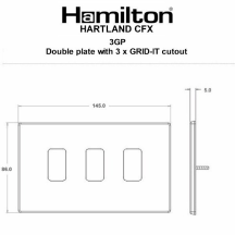 Hartland CFX Grid-IT Satin Steel 3G Grid Fix Aperture Plate With Grid