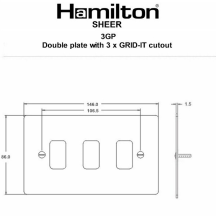 Sheer Grid-IT Antique Brass 3G Grid Fix Aperture Plate With Grid