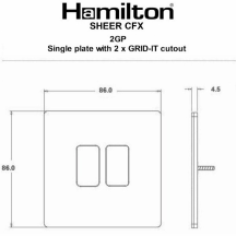 Sheer CFX Grid-IT Black Nickel 2G Grid Fix Aperture Plate With Grid