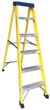 Fibreglass Ladder 8 Tread Plus Tray BS EN131 2170mm Open Height