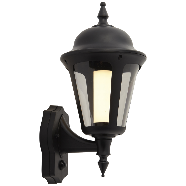 Latina LED Wall Lantern with PIR Black