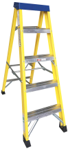 Fibreglass Ladder 4 Tread Plus Tray BS EN131 1337mm Open Height