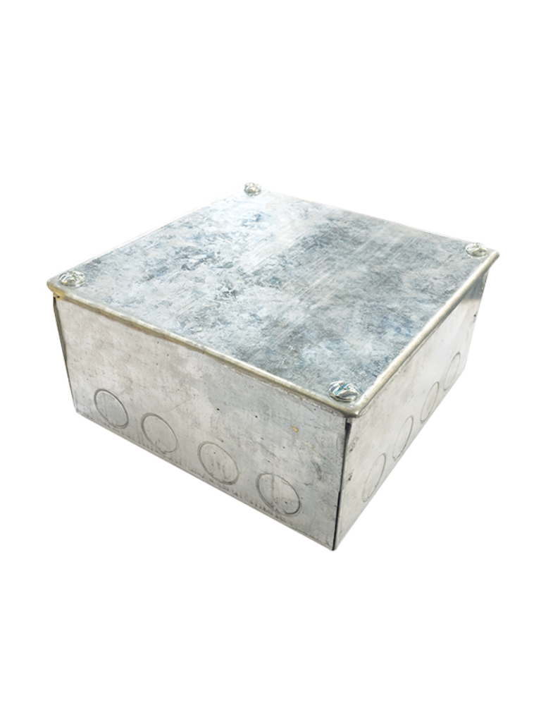 GREENBROOK 663GK GALVANISED STEEL ADAPTABLE BOX WITH KNOCKOUTS | 150MM X 150MM X 75MM