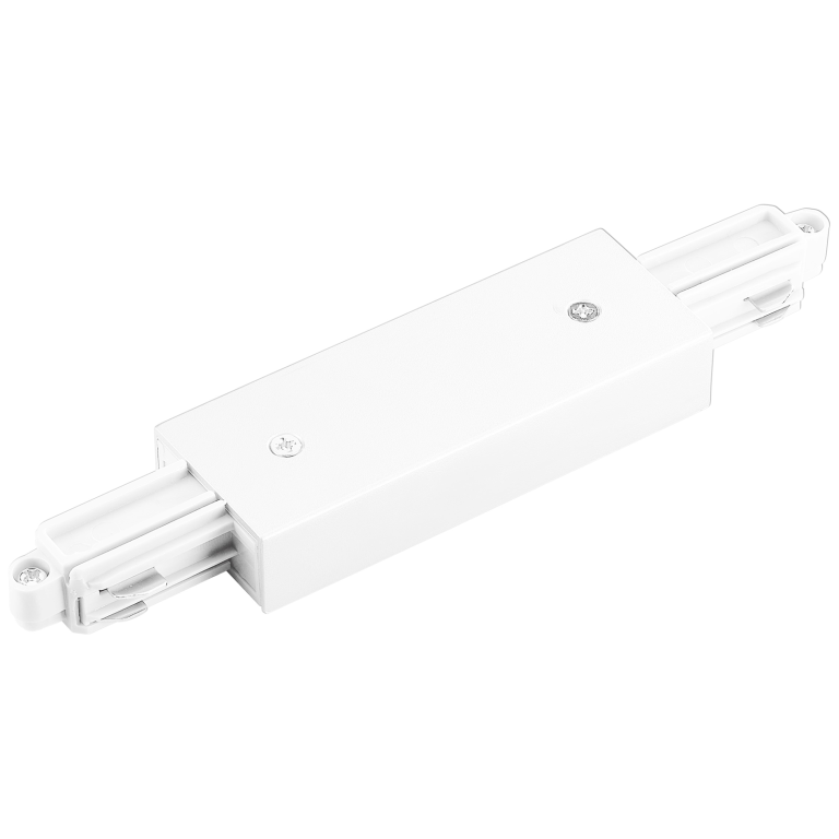 White Straight Connector for Single Circuit Track