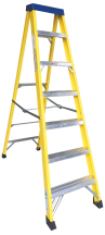 Fibreglass Ladder 5 Tread Plus Tray BS EN131 1615mm Open Height