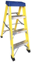 Fibreglass Ladder 3 Tread Plus Tray BS EN131 1060mm Open Height