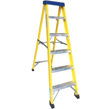 Fibreglass Ladder 7 Tread Plus Tray BS EN131 1615mm Open Height